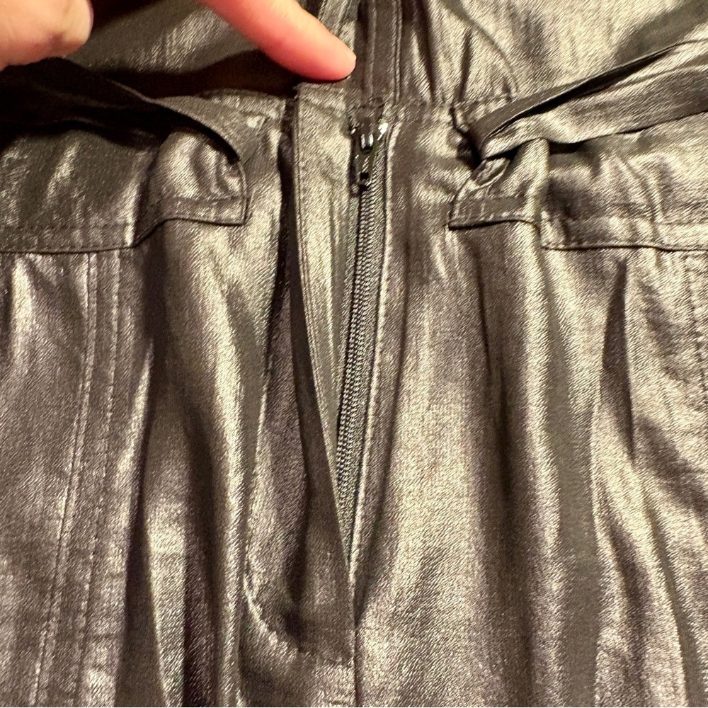 BCBGMaxAzria Minna Metallic Black Romper Size Small - Picture 8 of 11